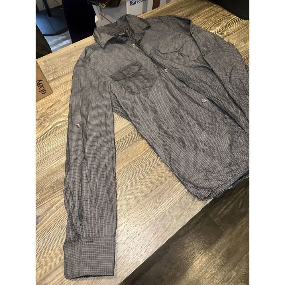 Kenneth Cole Reaction Men's Long Sleeve Shirt Gray Stripes Size Small. NWOT - Picture 2 of 5